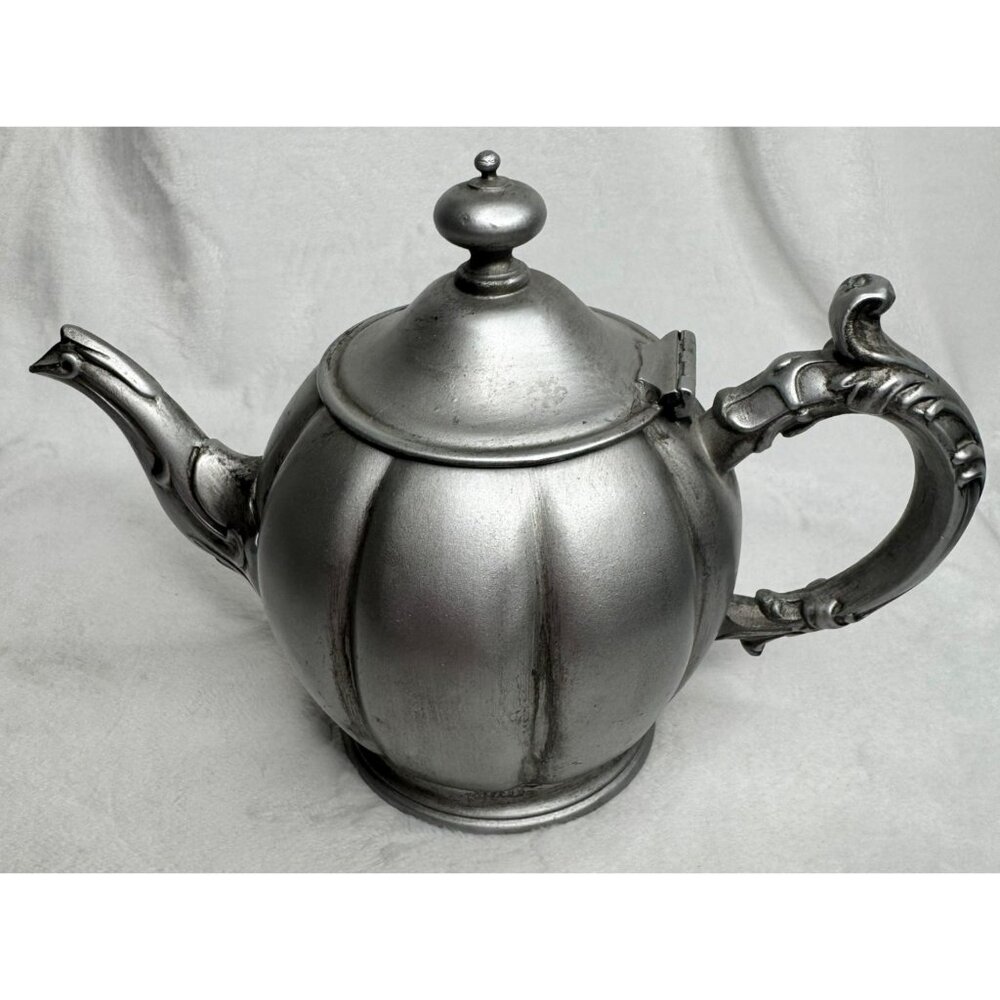 Vintage Teapot With Ornate Handle & Spout 7" tall